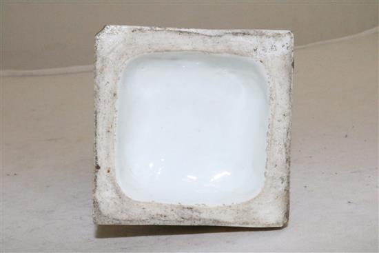 A French porcelain Chinaman pastille burner, mid 19th century, 19.5cm (7.7in.), some losses